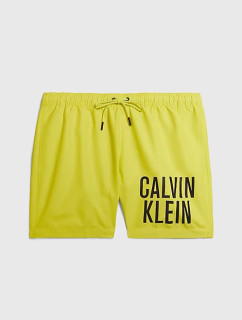 Pánské střední plavecké šortky se stahovací šňůrkou KM0KM00794 LRF neon.žluté - Calvin Klein