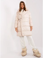 Dámská lehká péřová zimní bunda Factory Price light beige (TR8310) Dámská lehká péřová zimní bunda Factory Price light beige (TR8310)