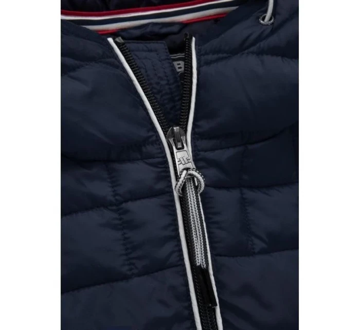 Pit Bull West Coast Padded model 21927423 pánská zimní bunda tmavě modrá s kapucí