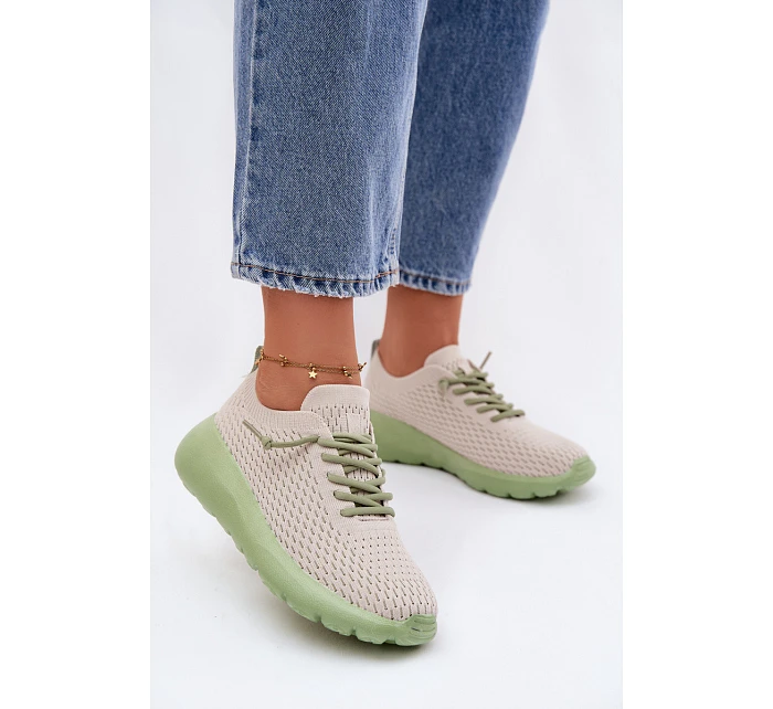 Materiálové Dámské Sportovní Boty Béžové Helinae Materiálové Dámské Sportovní Boty Béžové Helinae