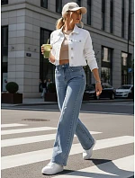 Dámské široké džíny UY2871 modré - FashionStreet Dámské široké džíny UY2871 modré - FashionStreet