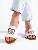 Pohodlné nazouváky dámské bílé bez podpatku Pohodlné nazouváky dámské bílé bez podpatku