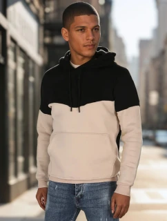 Pánská základní mikina s kapucí černá model 21985926 - Dstreet