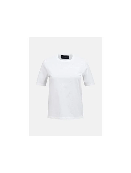 Dámské tričko PEAK PERFORMANCE W Original Small Logo Tee, bílá barva Dámské tričko PEAK PERFORMANCE W Original Small Logo Tee, bílá barva