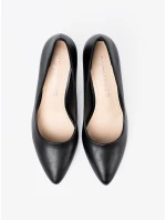 Stylové černé dámské  lodičky na jehlovém podpatku
