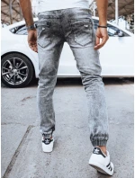 Pánské džínové kalhoty jogger šedé FashionStreet UX4039