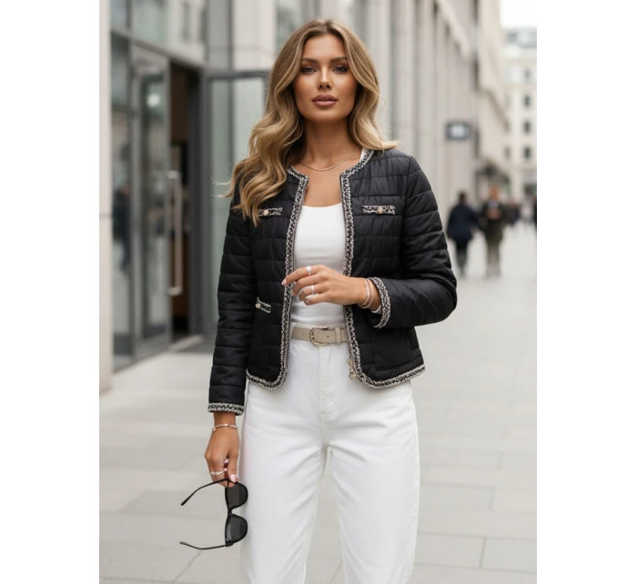 Dámská prošívaná přechodná bunda černá FashionStreet TY5530