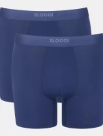 Pánské boxerky EVER Ease Short 2P - UNKNOWN - modré 6312 - SLOGGI