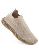 D&A W model 21875116 béžová sportovní nazouvací obuv se zirkony - S.Barski D&A W model 21875116 béžová sportovní nazouvací obuv se zirkony - S.Barski