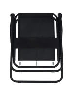 TURISTICKÉ KŘESLO S PODPRSENKAMI 52x44x75 cm SKLÁDACÍ KŘESLO ČERNÉ