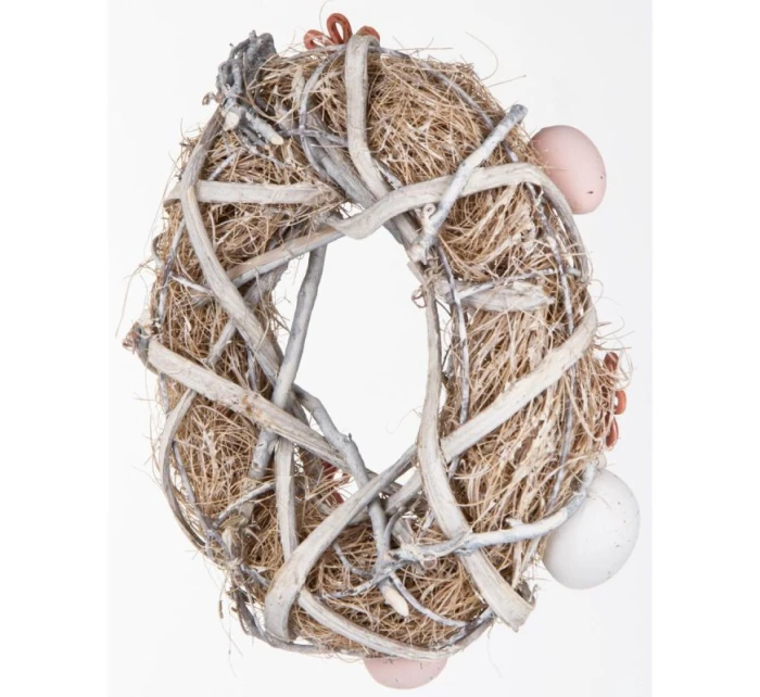 DEKORATIVNÍ GIRLANDA ŠEDÁ PRŮMĚR 24CM