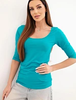 Halenka kulatý výstřih mořská