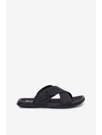 Pánské Kožené Sandały S Přezkou Big Star model 21693015 Černé - Big Star Shoes Pánské Kožené Sandały S Přezkou Big Star model 21693015 Černé - Big Star Shoes