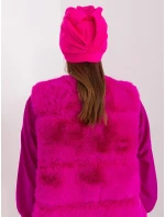 Czapka AT CZ model 18997560 ciemny różowy - FPrice