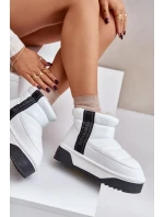 Nízké sněhule na silné podrážce D.Franklin DFSH371011 Bílé Nízké sněhule na silné podrážce D.Franklin DFSH371011 Bílé