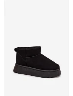 Dámské sněhule na platformě s kožíškem Vesirae – černé