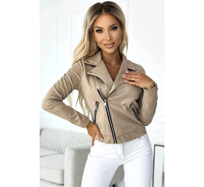 Dámská bundička 481-1 světle hnědá - Numoco basic