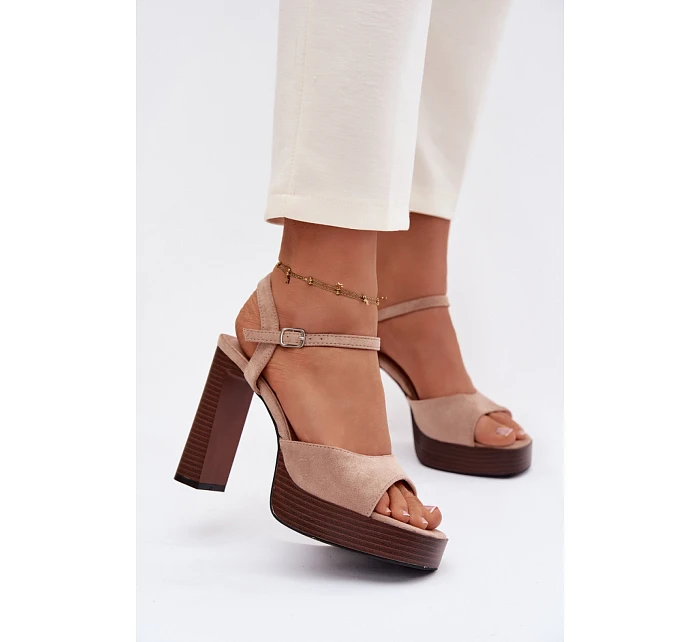 Sandály na podpatku model 226117 Step in style Sandály na podpatku model 226117 Step in style