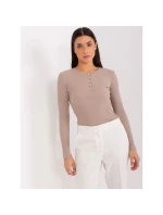 Tmavě béžová bavlněná halenka model 21462274 - BASIC FEEL GOOD Tmavě béžová bavlněná halenka model 21462274 - BASIC FEEL GOOD