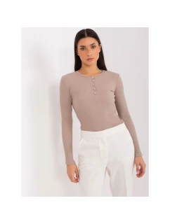 Tmavě béžová bavlněná halenka BASIC FEEL GOOD (RV-BZ-9211.26X)