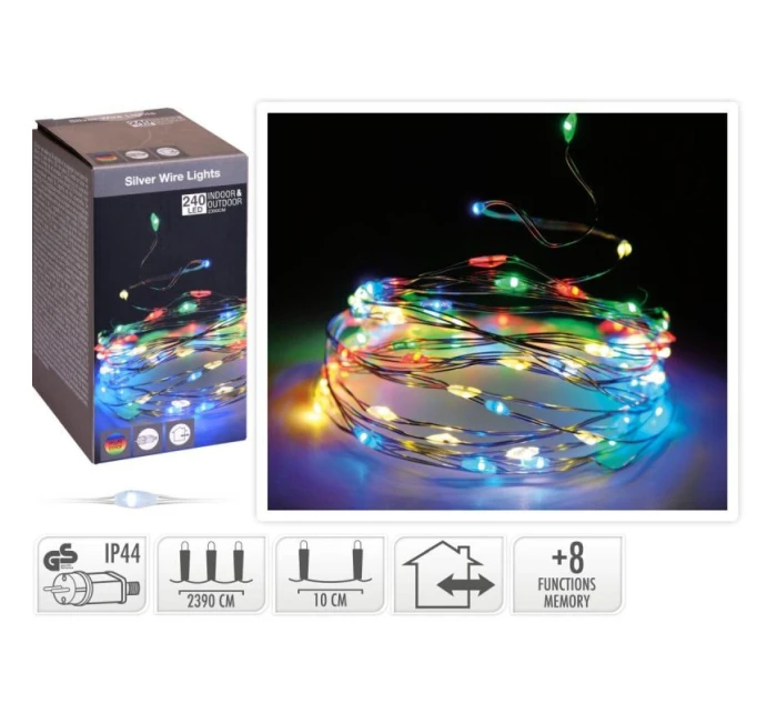 DRÁTĚNÉ SVĚTLO GIRLANDA 240 VEDL VÍCEBAREVNÝ