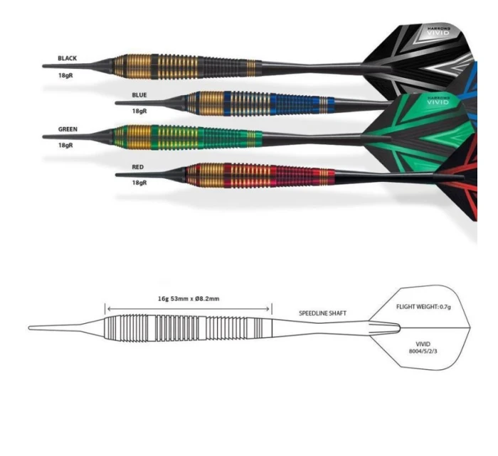 Šipky Vivid Softip model 21064379 - Harrows Šipky Vivid Softip model 21064379 - Harrows