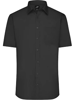 Daiber JN 680 Popelínová košile s krátkým rukávem 02.0680 black