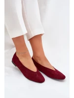 Klasické Baletky Z Eko Semiše Bordové model 21687286 - Boto