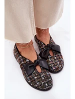 Kožené Baletky S Mašlí model 21695709 Černé - Laura Messi Kožené Baletky S Mašlí model 21695709 Černé - Laura Messi