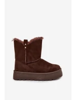 Dámské Sněhule Na Platformě S Kožíškem Čokoládové model 21706838 - Boto Dámské Sněhule Na Platformě S Kožíškem Čokoládové model 21706838 - Boto
