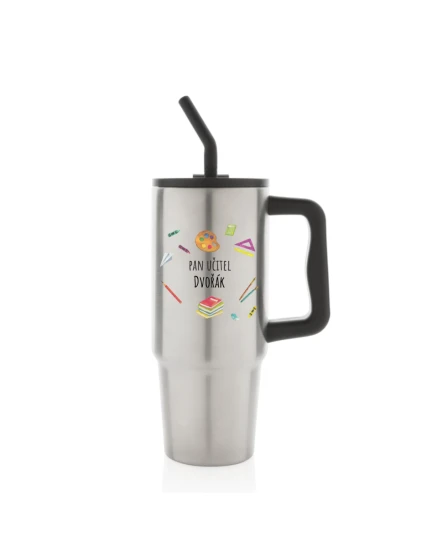 Personalizovaná termoska s barevným víčkem pro paní učitelku/pana učitele (pomůcky)