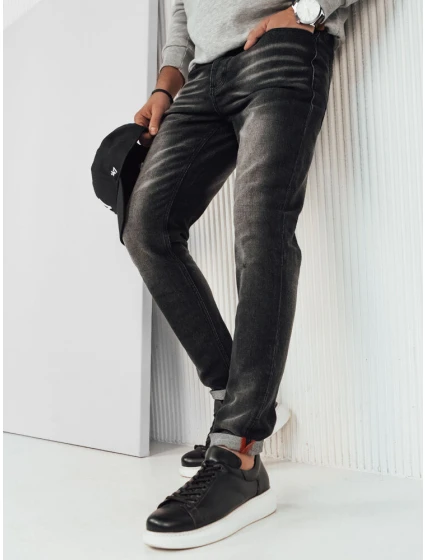 Pánské černé džínové kalhoty FashionStreet UX4248