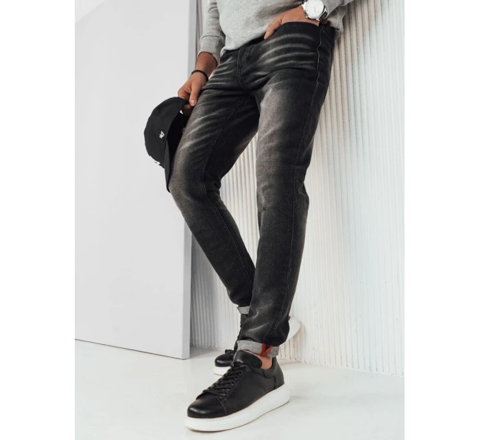 Pánské černé džínové kalhoty FashionStreet UX4248