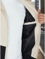 Pánská přechodná bunda s kapucí béžová model 21986395 - Dstreet