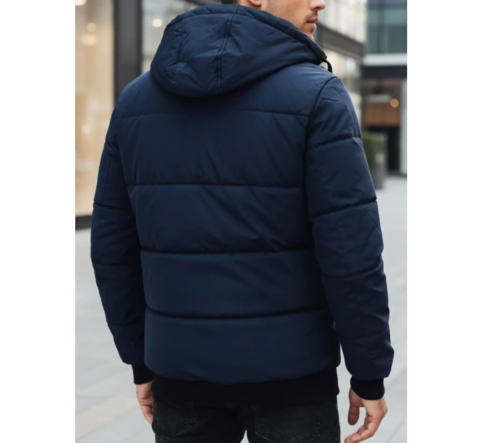 Pánská zimní bunda s kapucí tmavě modrá FashionStreet TX5086z