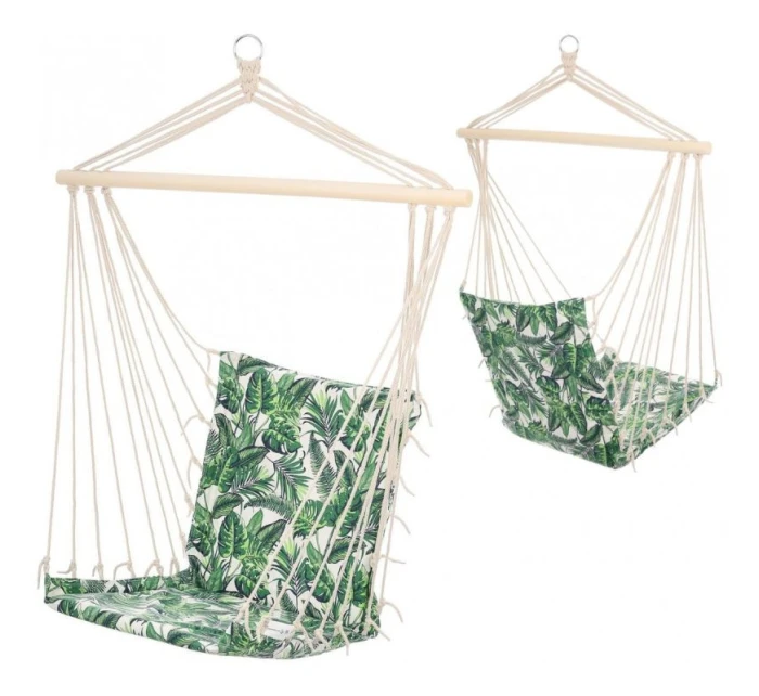 BRAZILSKÁ ZÁVĚSNÁ SEDAČKA HAMAK 100x50CM NATURE S VNITŘNÍM POLŠTÁŘEM JUNGLE LIGHT BRAZILSKÁ ZÁVĚSNÁ SEDAČKA HAMAK 100x50CM NATURE S VNITŘNÍM POLŠTÁŘEM JUNGLE LIGHT