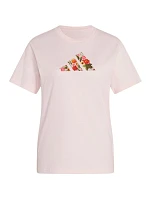 Dámské tričko adidas Floral Regular Graphic, světle růžové, KT2765 Dámské tričko adidas Floral Regular Graphic, světle růžové, KT2765
