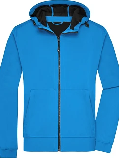 Daiber JN 1146 Pánská 2-vrstvá softshellová bunda s kapucí 02.1146 blue/black