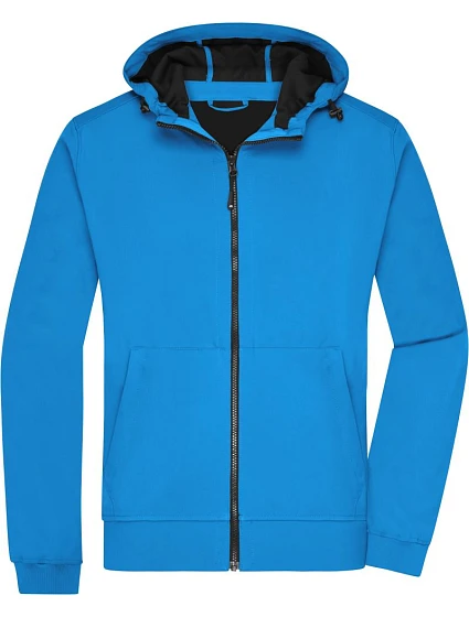 Daiber JN 1146 Pánská 2-vrstvá softshellová bunda s kapucí 02.1146 blue/black Daiber JN 1146 Pánská 2-vrstvá softshellová bunda s kapucí 02.1146 blue/black
