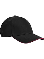 Beechfield B 825C 5 panelová kšiltovka sandwich EarthAware® 53.825C black/classic red