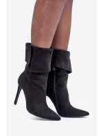 Boty Na Podpatku S Svrškem Černé model 21681102 - Boto Boty Na Podpatku S Svrškem Černé model 21681102 - Boto
