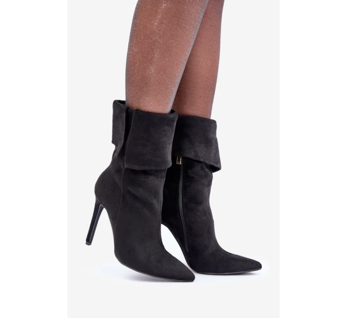 Boty Na Podpatku S Svrškem Černé model 21681102 - Boto Boty Na Podpatku S Svrškem Černé model 21681102 - Boto