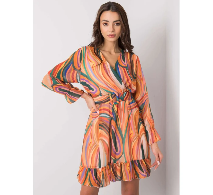 Šaty DHJ SK 12220 4.21 oranžová Šaty DHJ SK 12220 4.21 oranžová