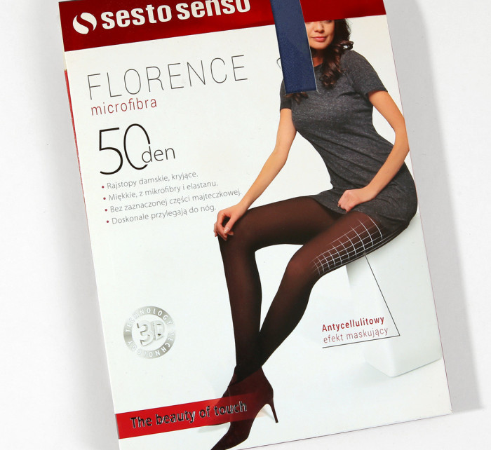 Sesto Senso Anti-Cellulite Tights 50 Den 3D Microfiber Florence Navy Blue