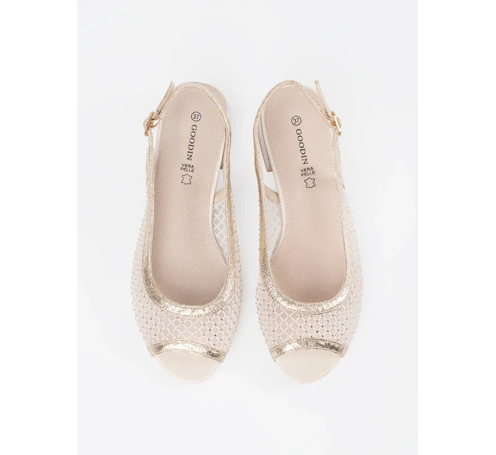 Klasické dámské sandály zlaté Obcas Klasické dámské sandály zlaté Obcas