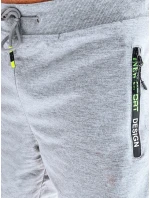 Pánské světle šedé teplákové kraťasy Dstreet model 21968878 - FashionStreet