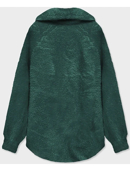 Tmavě zelený krátký přehoz přes oblečení typu alpaka model 18059119 - MADE IN ITALY