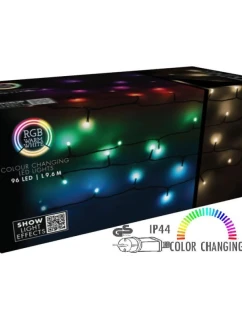 VÁNOČNÍ STROM SVĚTLA SVĚTELNÝ ŘETĚZ 96 VEDL RGB S DÁLKOVÝM OVLÁDÁNÍM