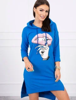 Šaty s delšími zády a barevným model 18744401 potiskem - K-Fashion