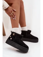 Dámské sněhule na platformě s přezkami černé Maelle Dámské sněhule na platformě s přezkami černé Maelle